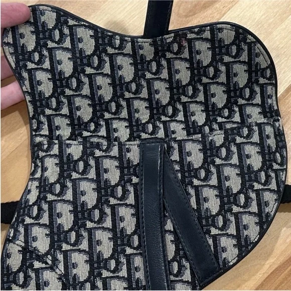 Christian Dior Monogram Navy Oblique Saddle Belt Bag - Picture 13 of 17